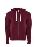 Next Level 9602 - Unisex Santa Barbara Full-Zip Hoodie Sweatshirt - Cardinal