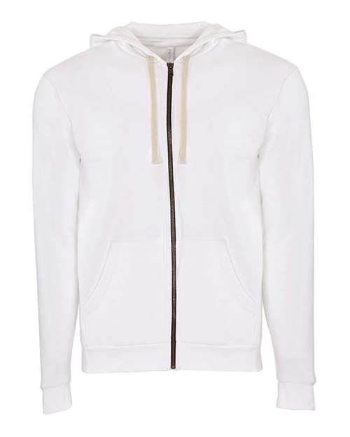 Next Level 9602 - Unisex Santa Barbara Full-Zip Hoodie Sweatshirt - White