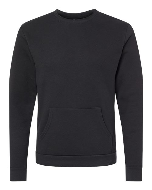 Next Level 9001 - Unisex Santa Barbara Pocket Crewneck Sweatshirt - Black