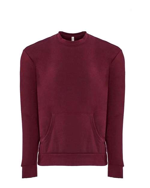 Next Level 9001 - Unisex Santa Barbara Pocket Crewneck Sweatshirt - Cardinal