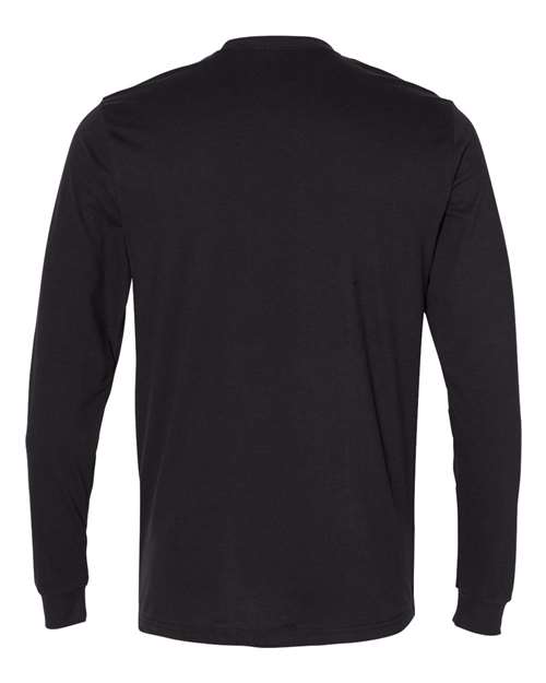 Next Level 6411 - Unisex Sueded Long Sleeve T-Shirt - Black