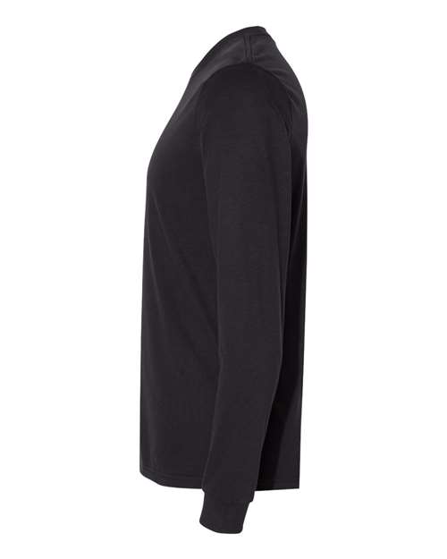 Next Level 6411 - Unisex Sueded Long Sleeve T-Shirt - Black