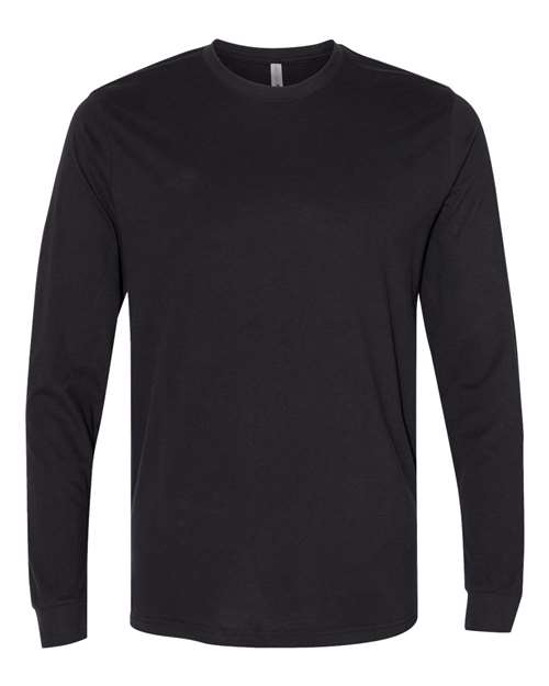 Next Level 6411 - Unisex Sueded Long Sleeve T-Shirt - Black