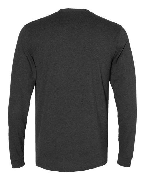 Next Level 6411 - Unisex Sueded Long Sleeve T-Shirt - Heather Charcoal