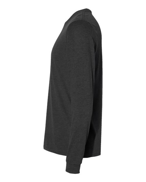 Next Level 6411 - Unisex Sueded Long Sleeve T-Shirt - Heather Charcoal