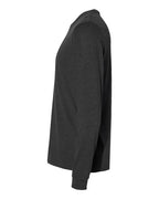Next Level 6411 - Unisex Sueded Long Sleeve T-Shirt - Heather Charcoal