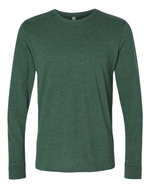 Next Level 6411 - Unisex Sueded Long Sleeve T-Shirt - Heather Forest Green