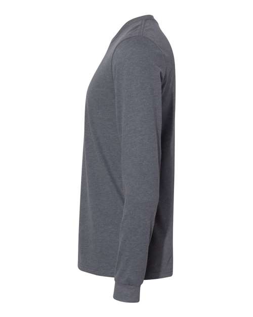 Next Level 6411 - Unisex Sueded Long Sleeve T-Shirt - Heather Metal