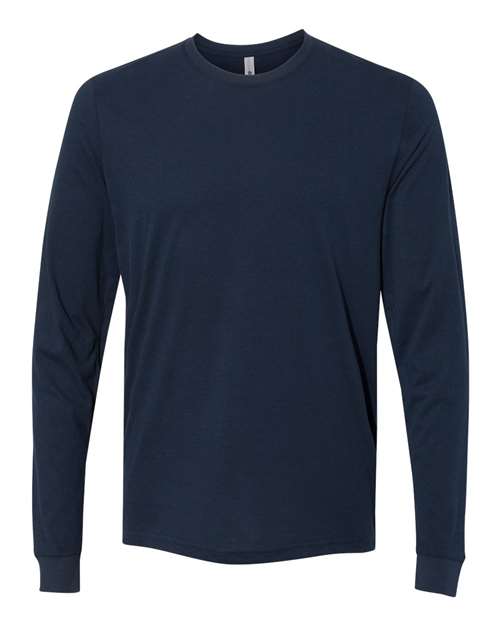 Next Level 6411 - Unisex Sueded Long Sleeve T-Shirt - Midnight Navy