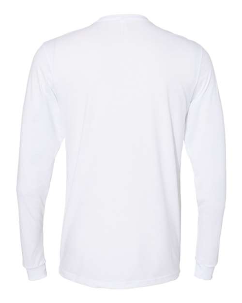 Next Level 6411 - Unisex Sueded Long Sleeve T-Shirt - White