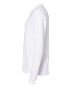 Next Level 6411 - Unisex Sueded Long Sleeve T-Shirt - White