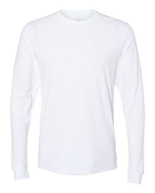 Next Level 6411 - Unisex Sueded Long Sleeve T-Shirt - White