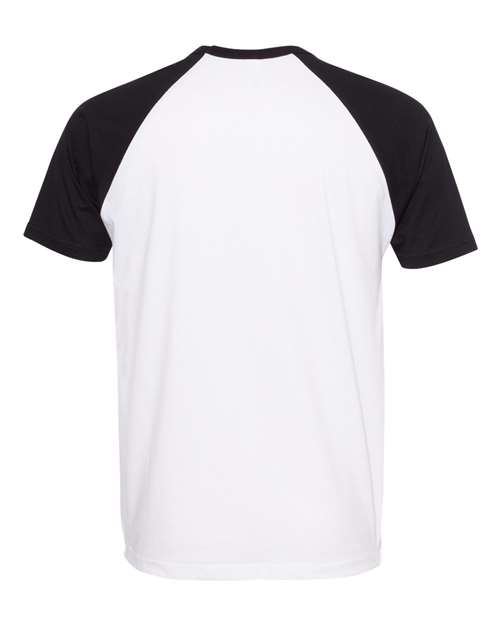 Next Level 3650 - Unisex Cotton Raglan T-Shirt - Black/ White