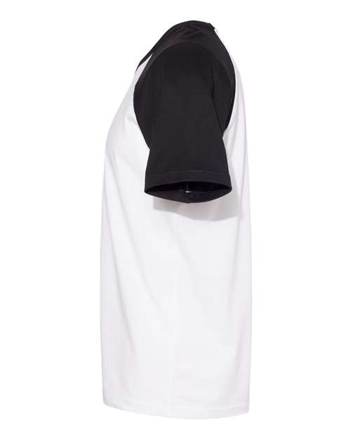 Next Level 3650 - Unisex Cotton Raglan T-Shirt - Black/ White