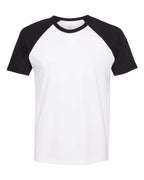 Next Level 3650 - Unisex Cotton Raglan T-Shirt - Black/ White