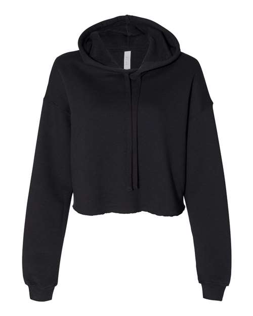 BELLA + CANVAS 7502 - Women's Crop Hoodie Sweatshirt - Black