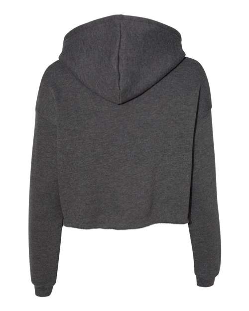BELLA + CANVAS 7502 - Women's Crop Hoodie Sweatshirt - Dark Grey Heather