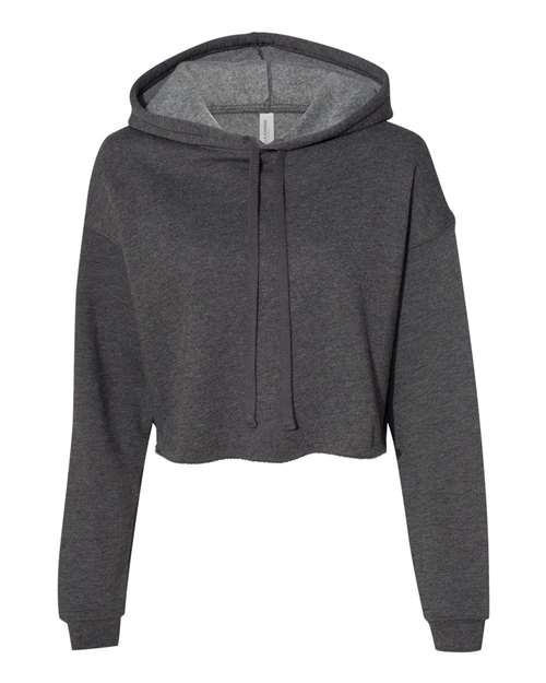 BELLA + CANVAS 7502 - Women's Crop Hoodie Sweatshirt - Dark Grey Heather