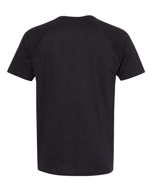 Next Level 3650 - Unisex Cotton Raglan T-Shirt - Black/ Black