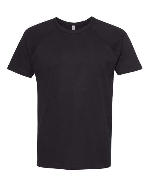 Next Level 3650 - Unisex Cotton Raglan T-Shirt - Black/ Black