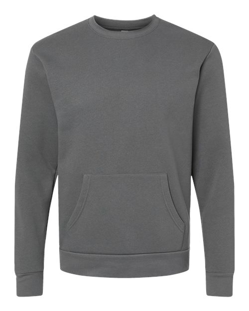 Next Level 9001 - Unisex Santa Barbara Pocket Crewneck Sweatshirt - Heavy Metal