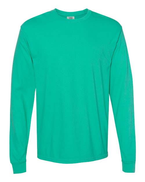 Comfort Colors 6014 - Unisex Garment-Dyed Heavyweight Long Sleeve T-Shirt - Island Green