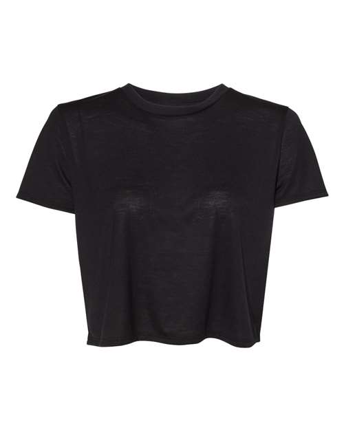 BELLA + CANVAS 8882 - Womens Flowy Crop Tee - Black