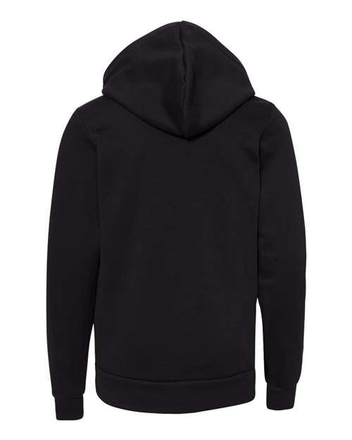 BELLA + CANVAS 3719Y - Youth Sponge Fleece Hoodie Sweatshirt - Black