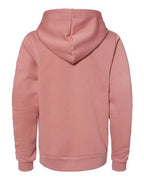 BELLA + CANVAS 3719Y - Youth Sponge Fleece Hoodie Sweatshirt - Mauve