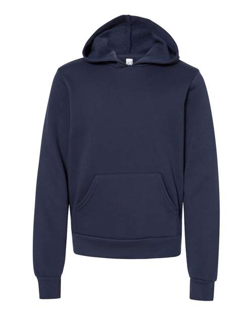 BELLA + CANVAS 3719Y - Youth Sponge Fleece Hoodie Sweatshirt - Navy