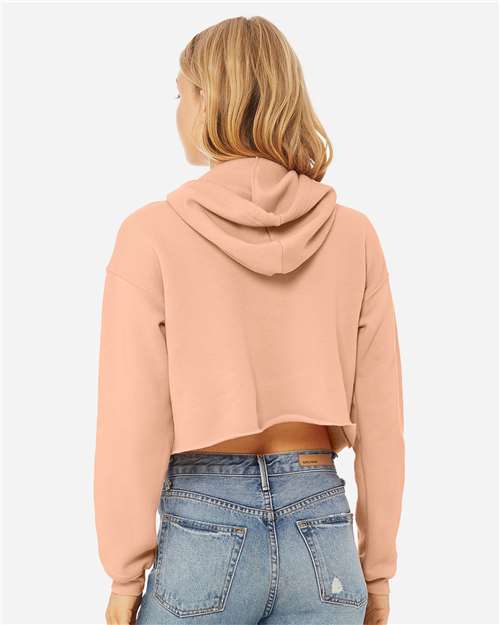 BELLA + CANVAS 7502 - Women's Crop Hoodie Sweatshirt - Peach