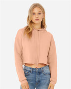 BELLA + CANVAS 7502 - Women's Crop Hoodie Sweatshirt - Peach