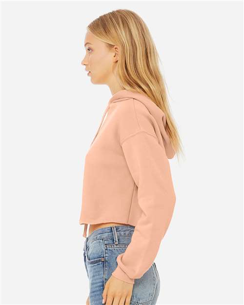 BELLA + CANVAS 7502 - Women's Crop Hoodie Sweatshirt - Peach
