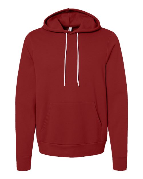 BELLA + CANVAS 3719 - Unisex Sponge Fleece Hoodie Sweatshirt - Cardinal