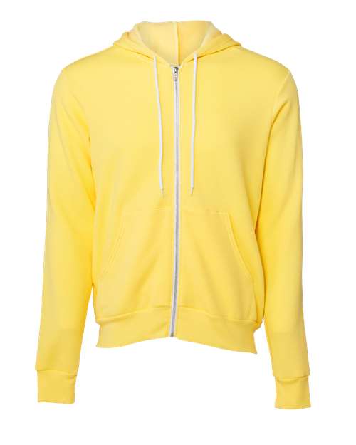 BELLA + CANVAS 3739 - Unisex Sponge Fleece Full-Zip Hoodie Sweatshirt - Yellow