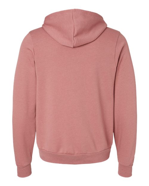 BELLA + CANVAS 3739 - Unisex Sponge Fleece Full-Zip Hoodie Sweatshirt - Heather Mauve