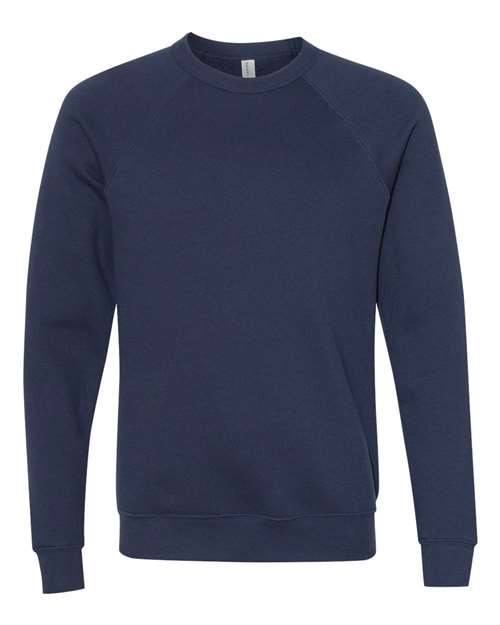 BELLA + CANVAS 3901 - Unisex Sponge Fleece Raglan Crewneck Sweatshirt - Navy