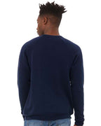 BELLA + CANVAS 3901 - Unisex Sponge Fleece Raglan Crewneck Sweatshirt - Navy