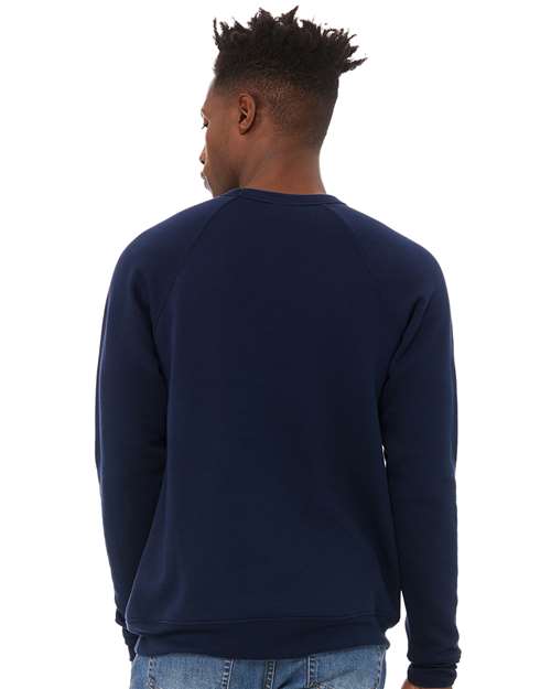 BELLA + CANVAS 3901 - Unisex Sponge Fleece Raglan Crewneck Sweatshirt - Navy