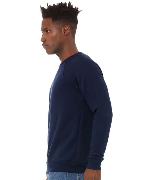 BELLA + CANVAS 3901 - Unisex Sponge Fleece Raglan Crewneck Sweatshirt - Navy