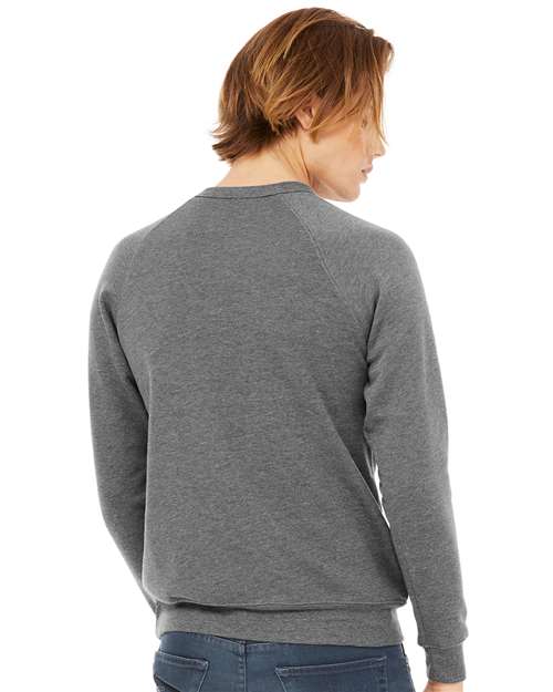 BELLA + CANVAS 3901 - Unisex Sponge Fleece Raglan Crewneck Sweatshirt - Deep Heather
