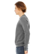 BELLA + CANVAS 3901 - Unisex Sponge Fleece Raglan Crewneck Sweatshirt - Deep Heather