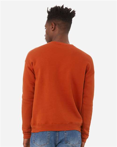 BELLA + CANVAS 3945 - Unisex Sponge Fleece Drop Shoulder Crewneck Sweatshirt - Brick