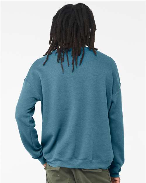 BELLA + CANVAS 3945 - Unisex Sponge Fleece Drop Shoulder Crewneck Sweatshirt - Heather Deep Teal