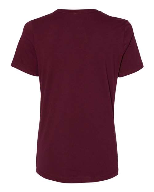 BELLA + CANVAS 6400 - Womens Relaxed Jersey Tee - Maroon