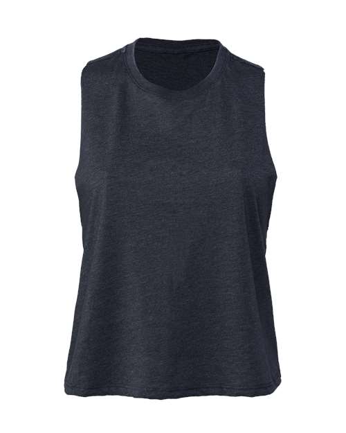 BELLA + CANVAS 6682 - Women's Racerback Crop Tank - Heather Navy