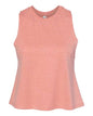BELLA + CANVAS 6682 - Women's Racerback Crop Tank - Heather Sunset
