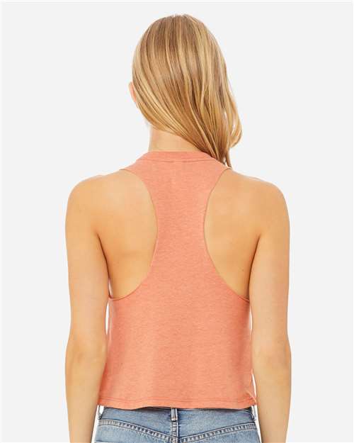 BELLA + CANVAS 6682 - Women's Racerback Crop Tank - Heather Sunset