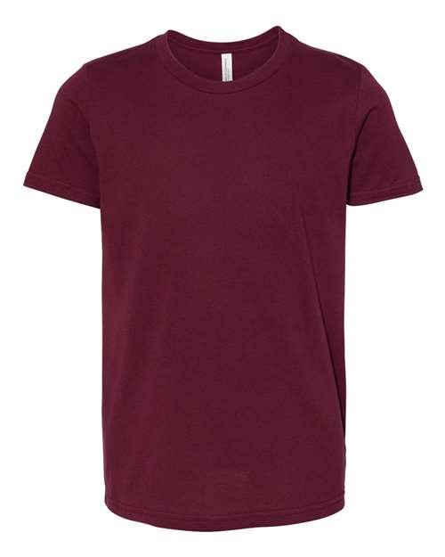 BELLA + CANVAS 3001Y - Youth Jersey Tee - Maroon