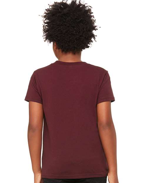 BELLA + CANVAS 3001Y - Youth Jersey Tee - Maroon